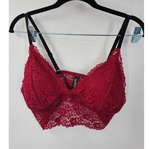 XOXO Red Lacy Bra Size Large L